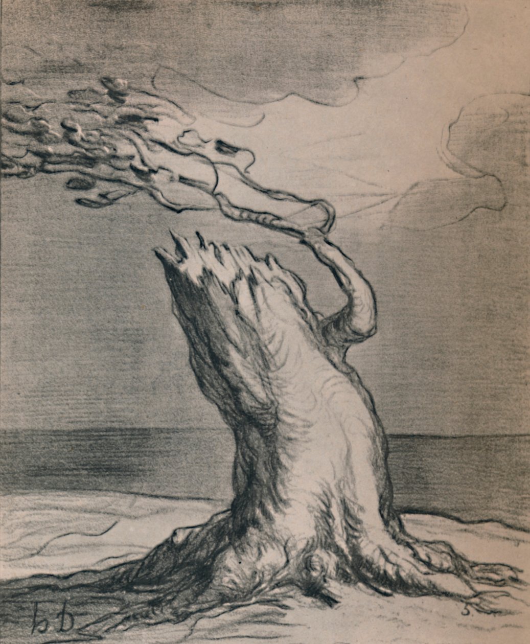 Stakkars Frankrike! The Trunk Is Blasted, 1871, 1946 av Honoré Daumier