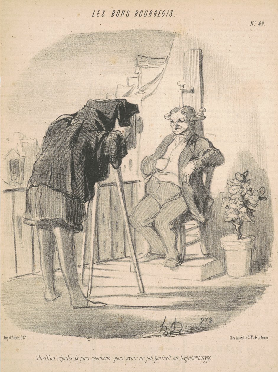 Posisjon kjent for å være den mest praktiske for et daguerreotypi-portrett av Honoré Daumier