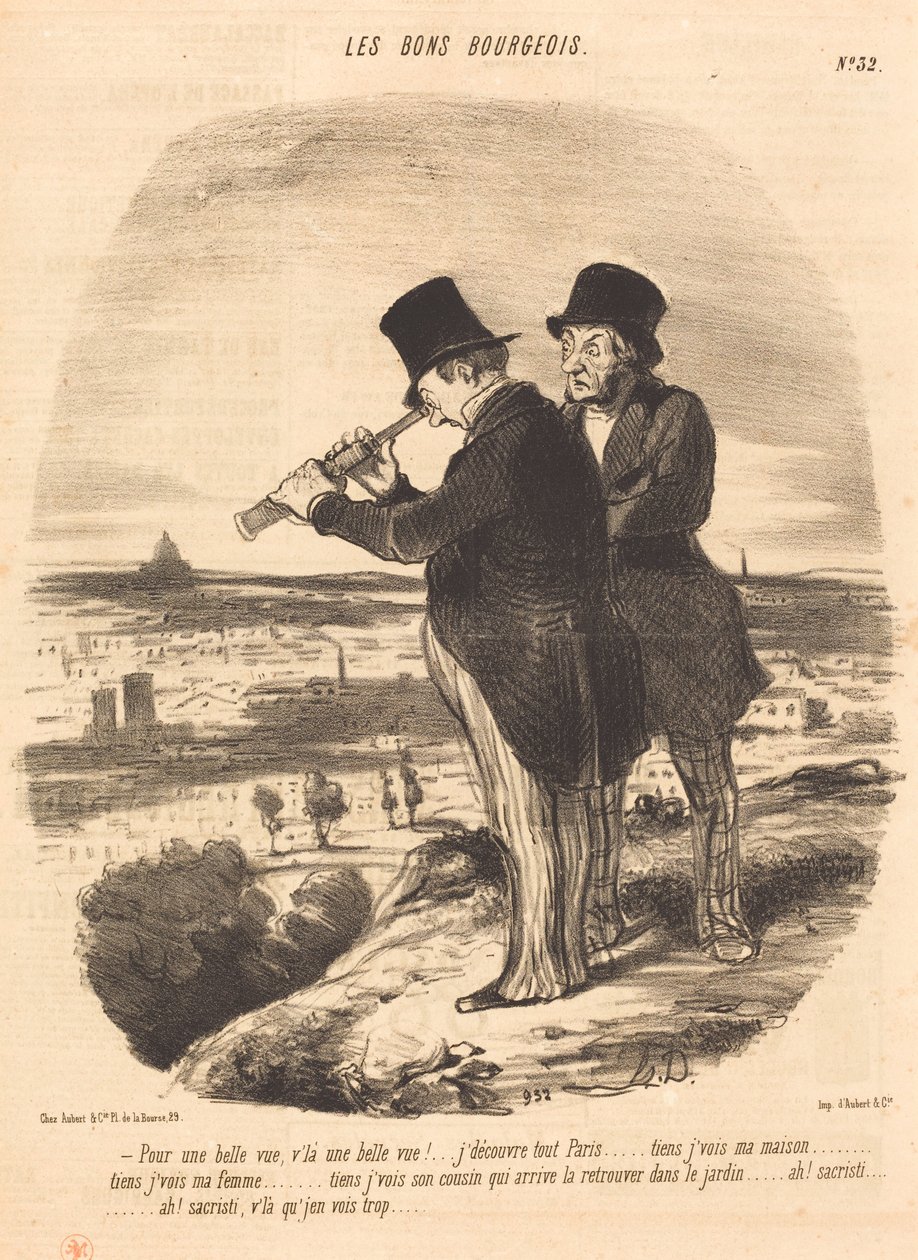 For en vakker utsikt, her er en vakker utsikt!... av Honoré Daumier