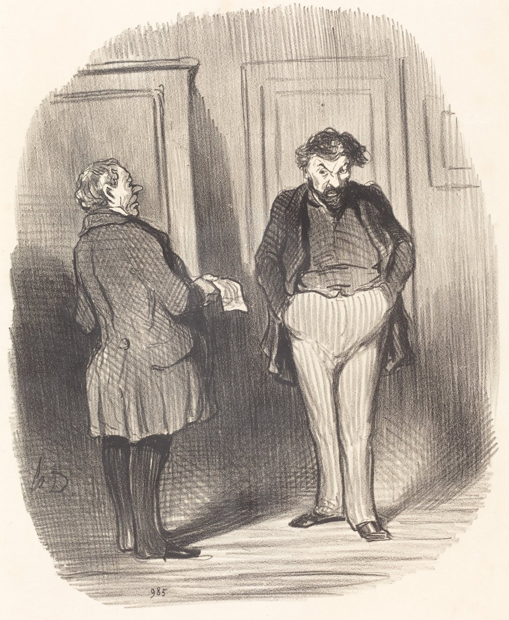 Kan du fortelle meg...? Jeg har influensa!... av Honoré Daumier