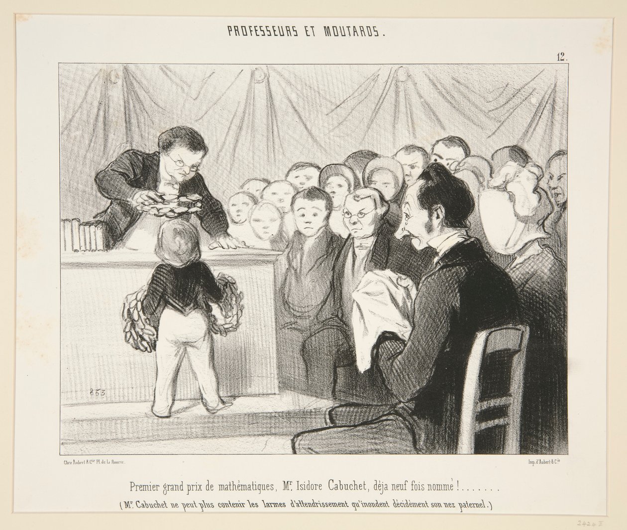 Første hovedpremie i matematikk, Mr Isidore Cabuchet?. #12 av professorer og sennep av Honoré Daumier