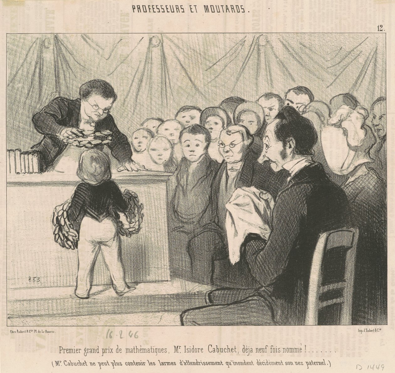 Første hovedpris i matematikk, M. Cabuchet av Honoré Daumier