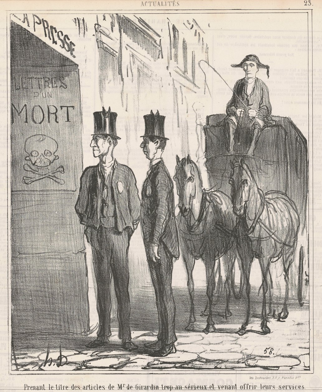 Tar tittelen... til Mr de Girardin for alvorlig... av Honoré Daumier
