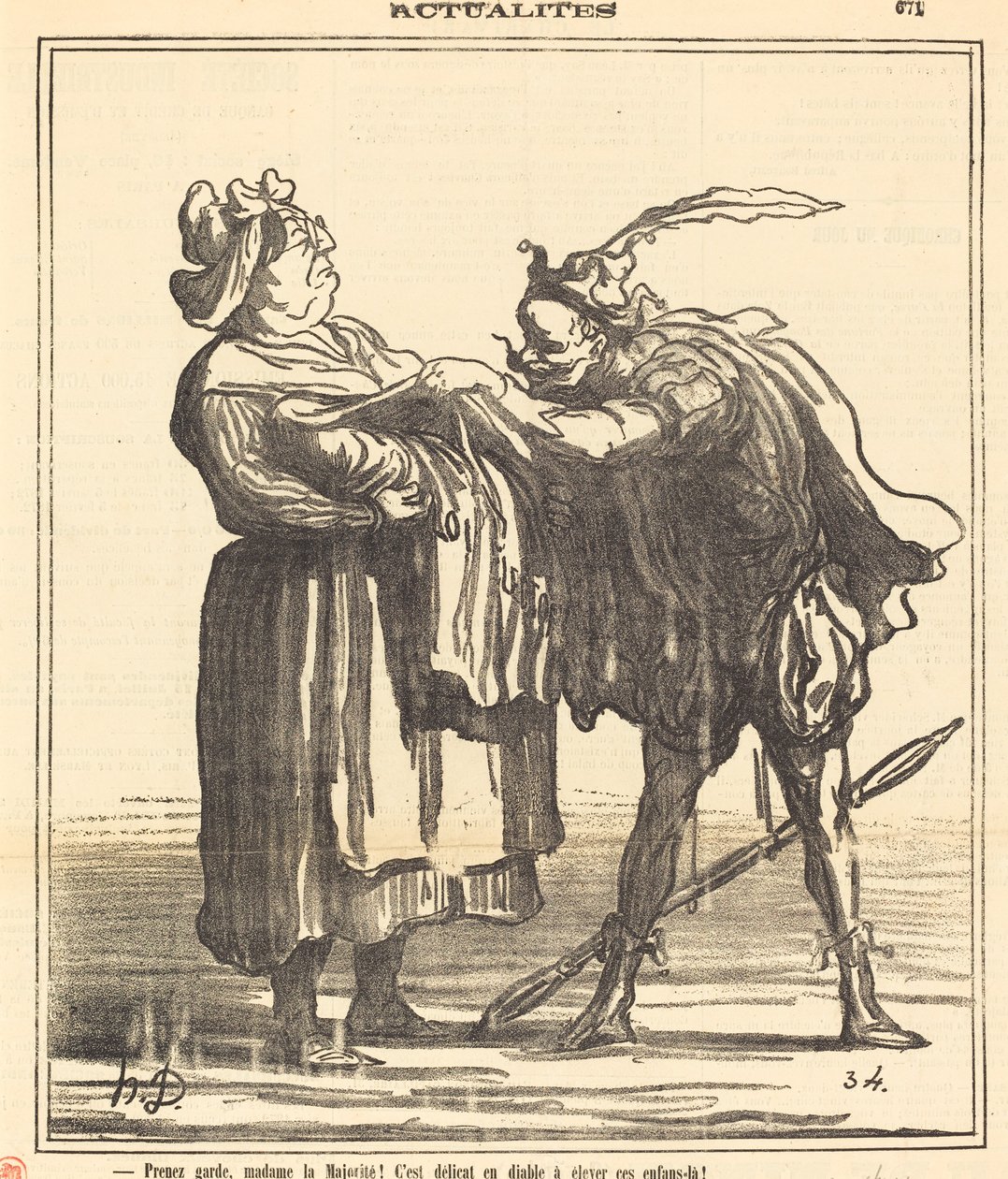 Ta vare, fru flertall! av Honoré Daumier