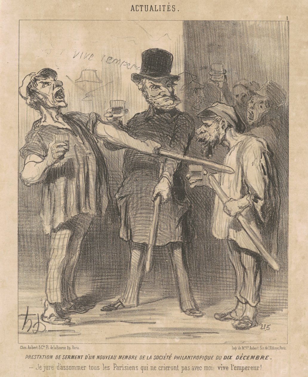 Fordel ... av et ... medlem ... av tiende desember ... av Honoré Daumier