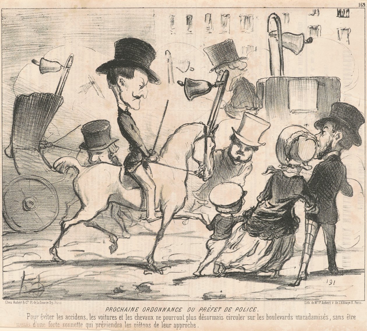 Neste forordning av politiprefekten av Honoré Daumier