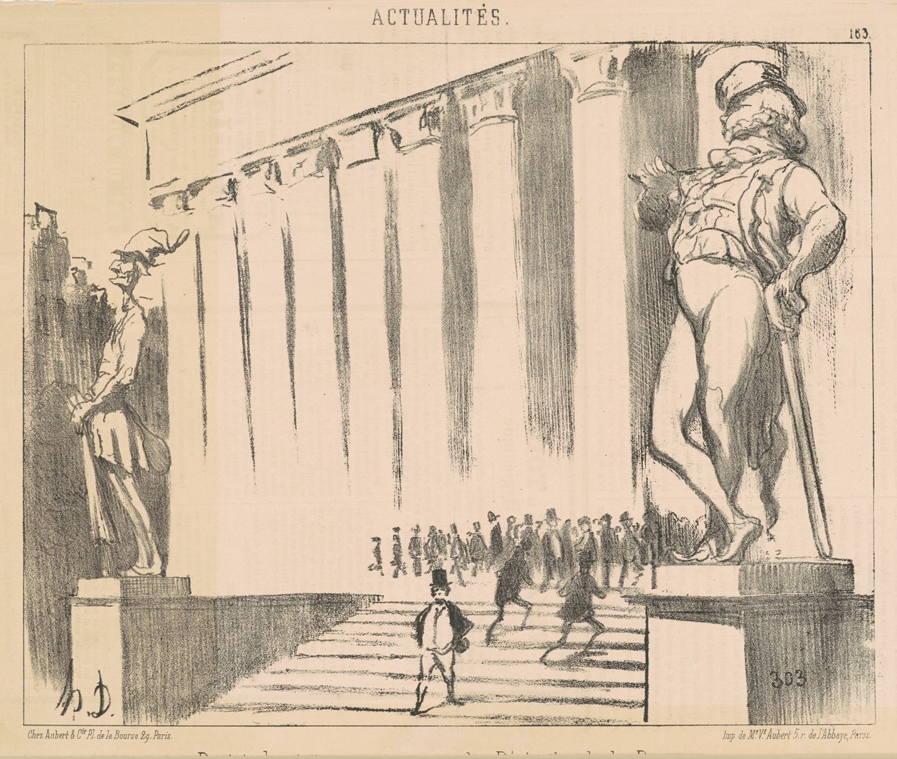 Prosjekt med vedtekter som skal pryde ... Børsen av Honoré Daumier