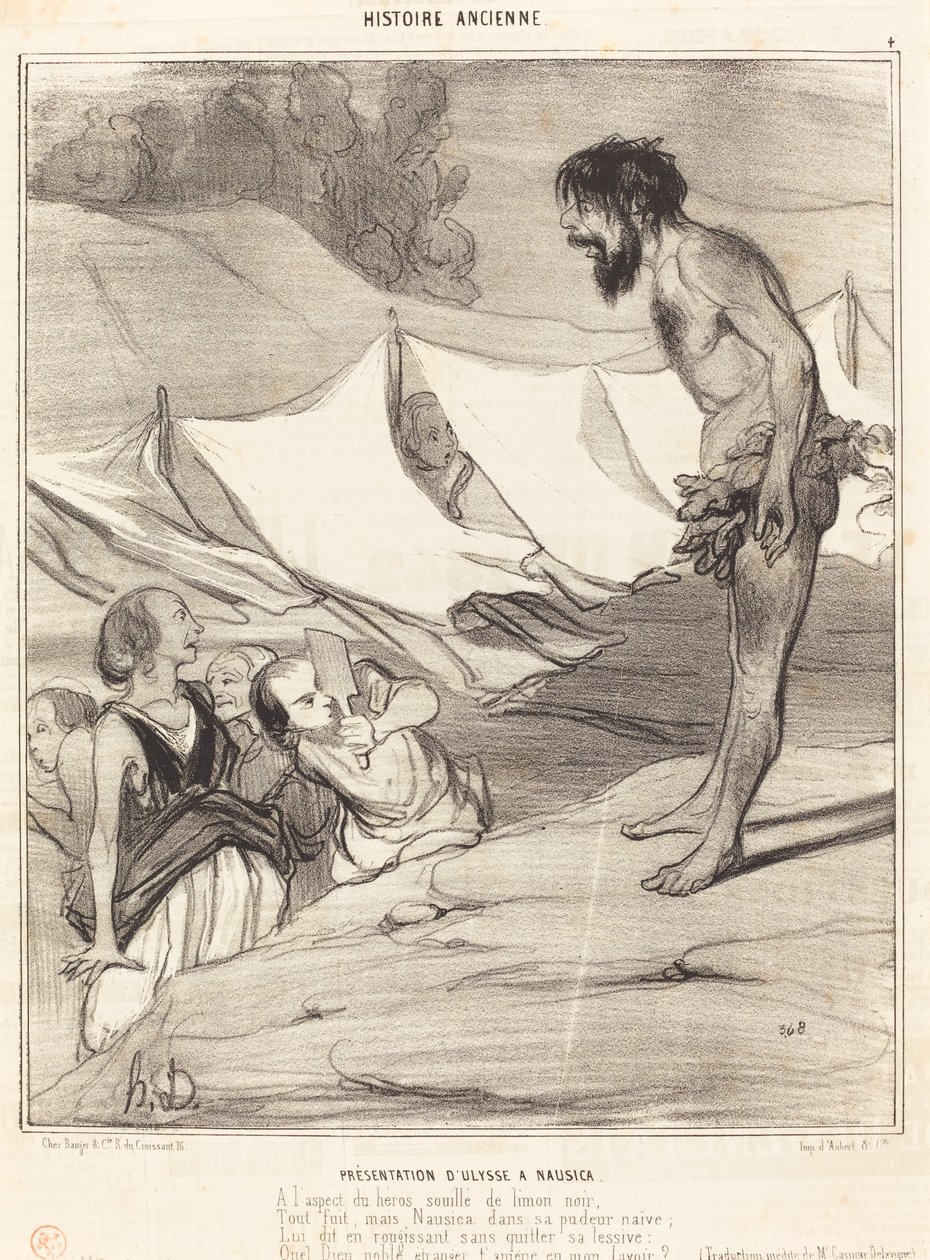 Presentasjon av Ulysse til Nausica av Honoré Daumier