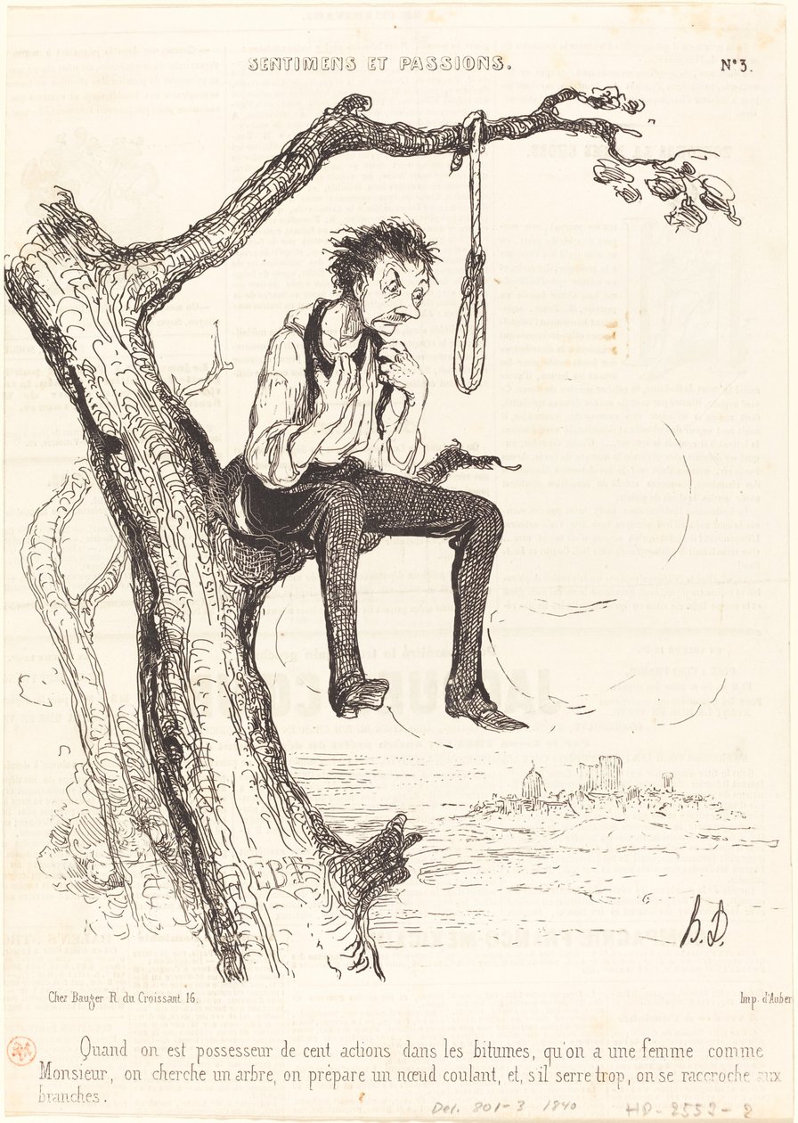 Når du eier hundre aksjer... av Honoré Daumier