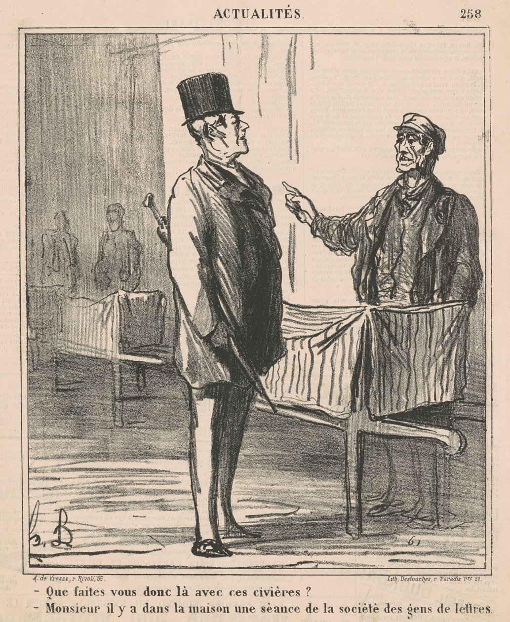 Hva gjør du der med de bårene av Honoré Daumier