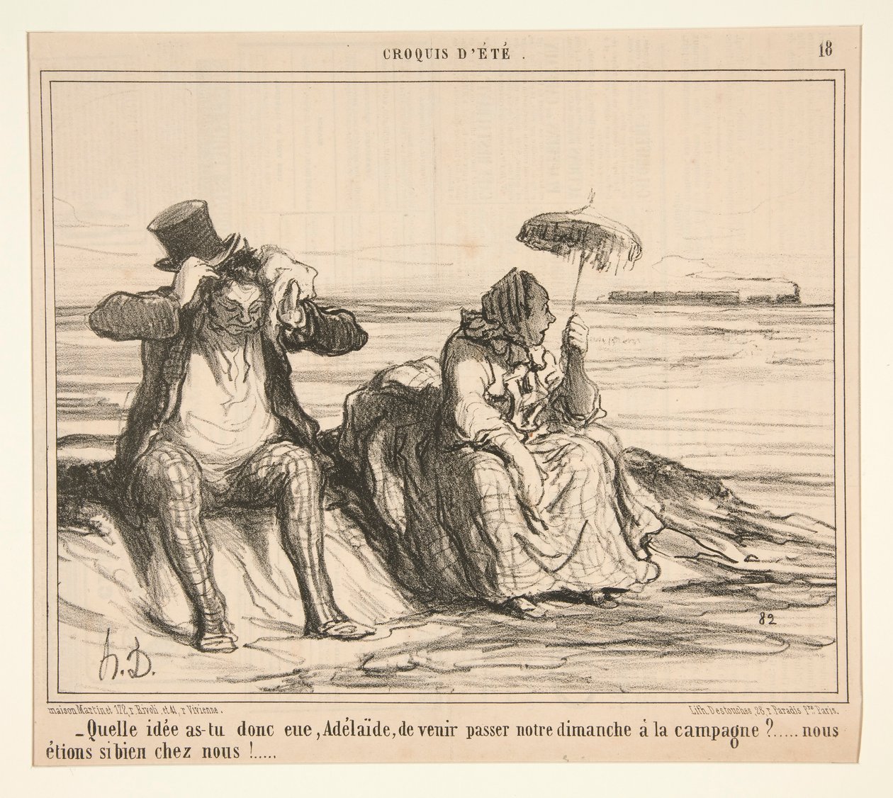 Hvilken idé hadde du, Adelaide, om å komme og bestå av Honoré Daumier