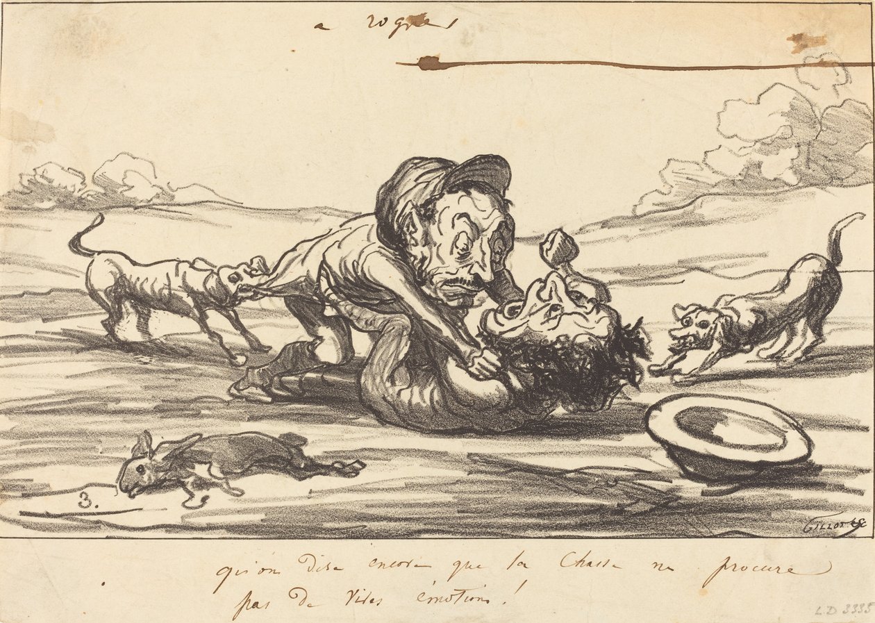 La det sies at jakt... av Honoré Daumier