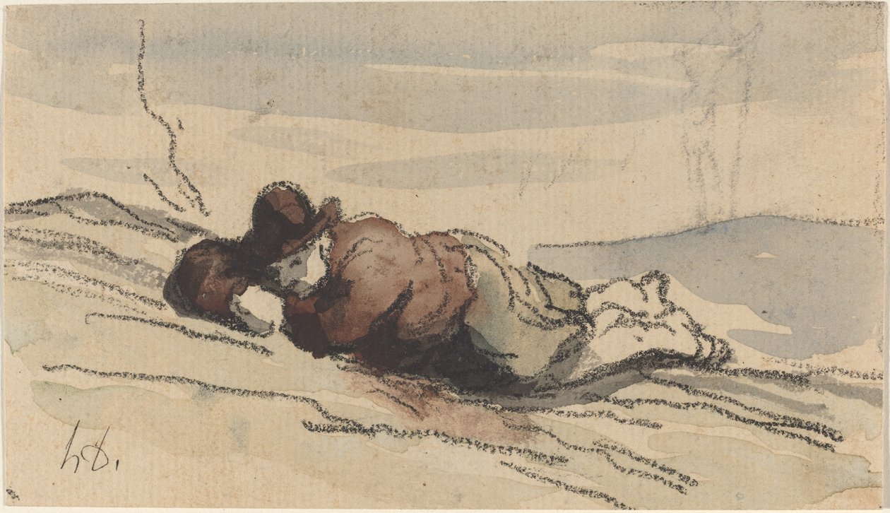 Hvil i landet (Sancho Panza) av Honoré Daumier