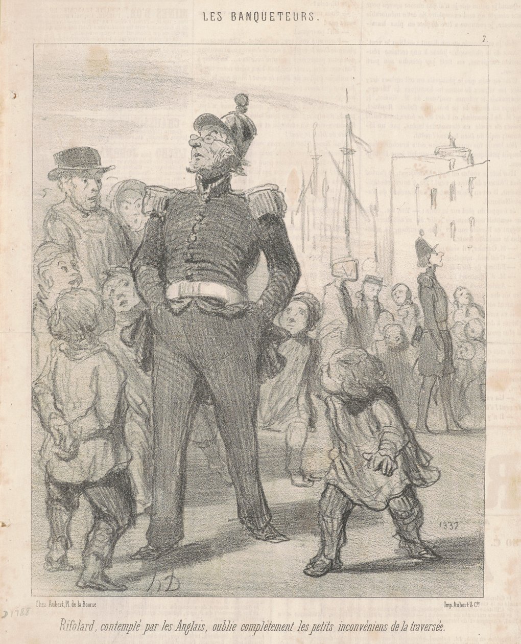 Rifolard ... glemmer ... ulempene ved overfarten av Honoré Daumier