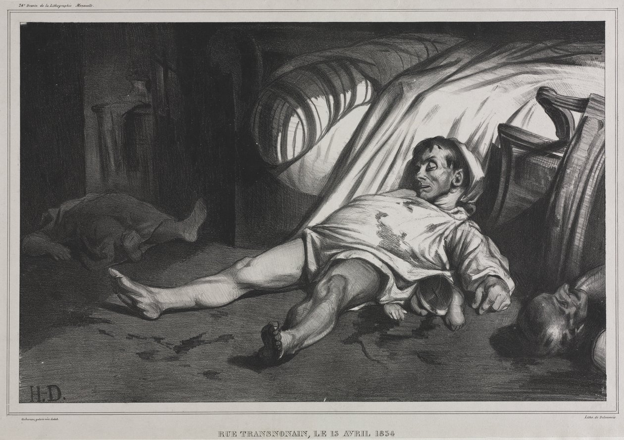 Rue Transnonain, 15. april 1834 av Honoré Daumier