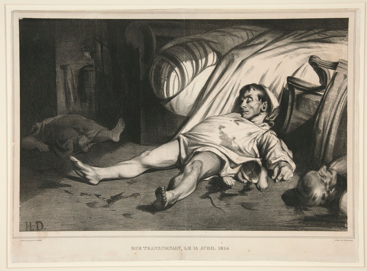 Rue Transnonain, 15. april 1834, publisert i La Association Mensuelle av Honoré Daumier