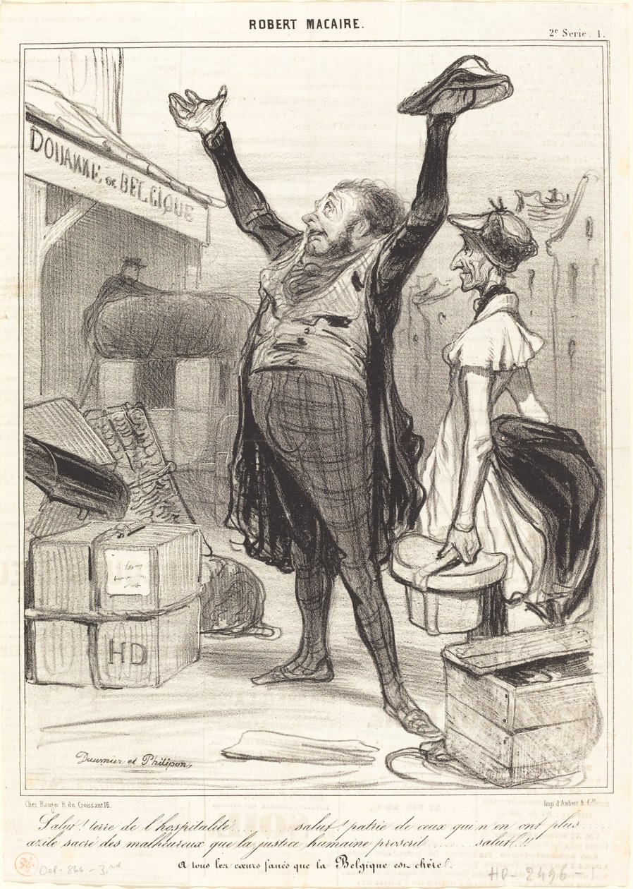 Hei! Land av gjestfrihet ... av Honoré Daumier