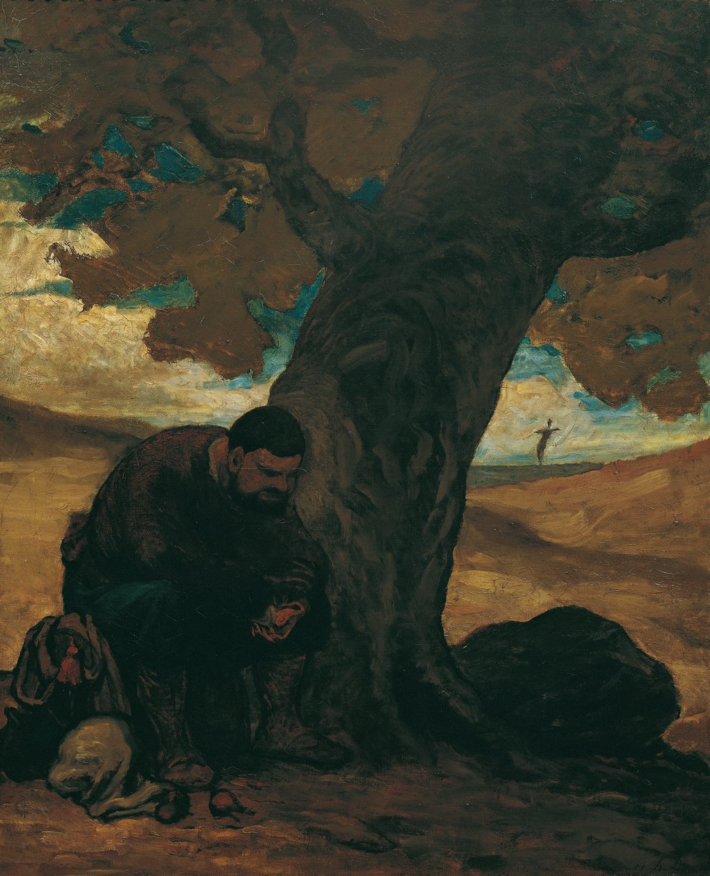 Sancho Panza hviler under et tre av Honoré Daumier