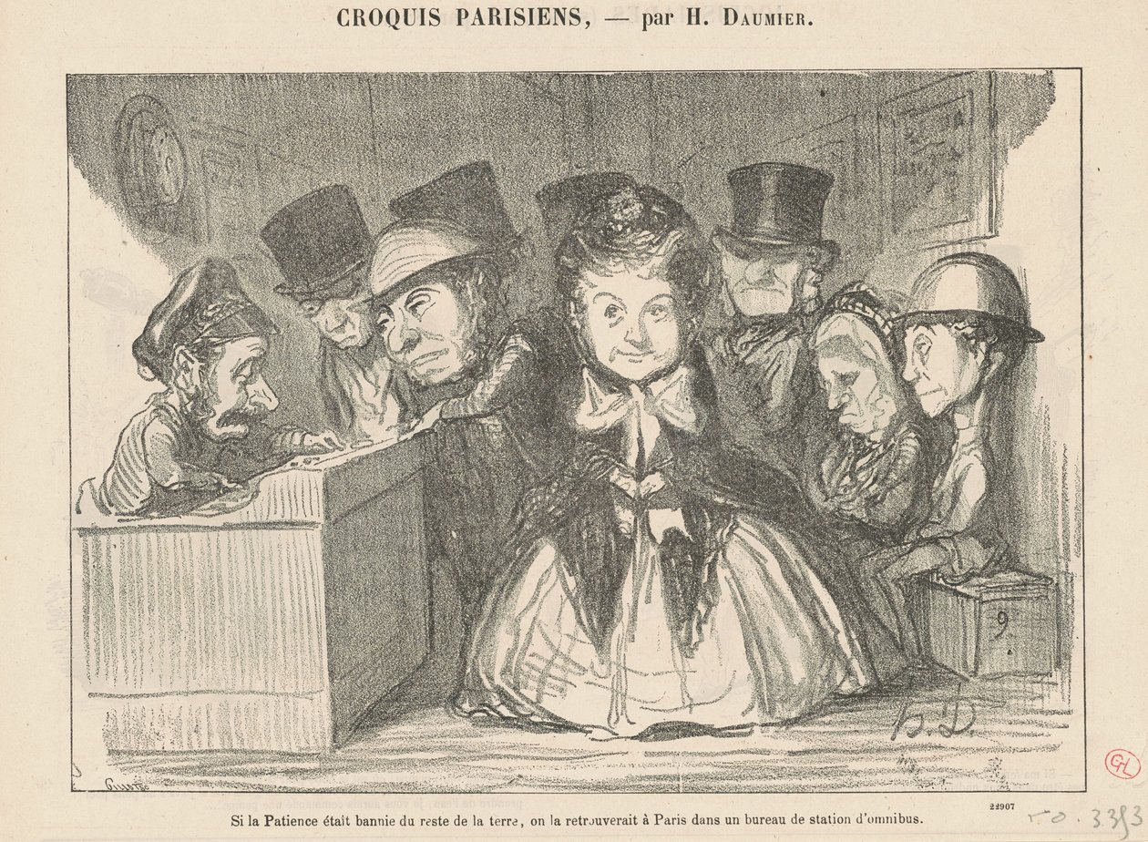 Hvis tålmodigheten ble forvist fra resten... av Honoré Daumier