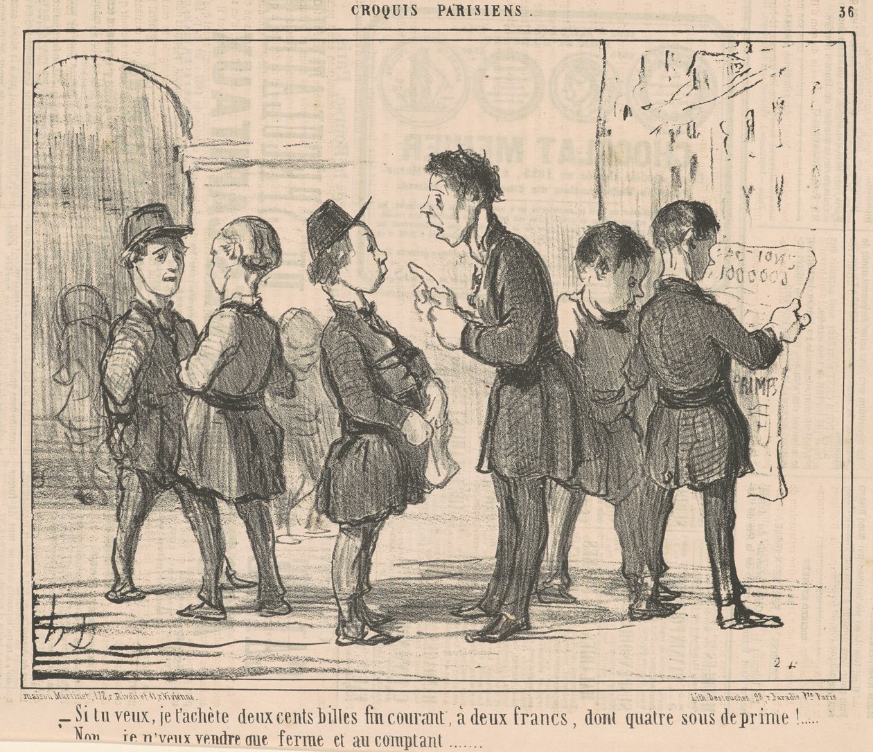 Hvis du vil, skal jeg kjøpe deg to hundre klinkekuler... av Honoré Daumier