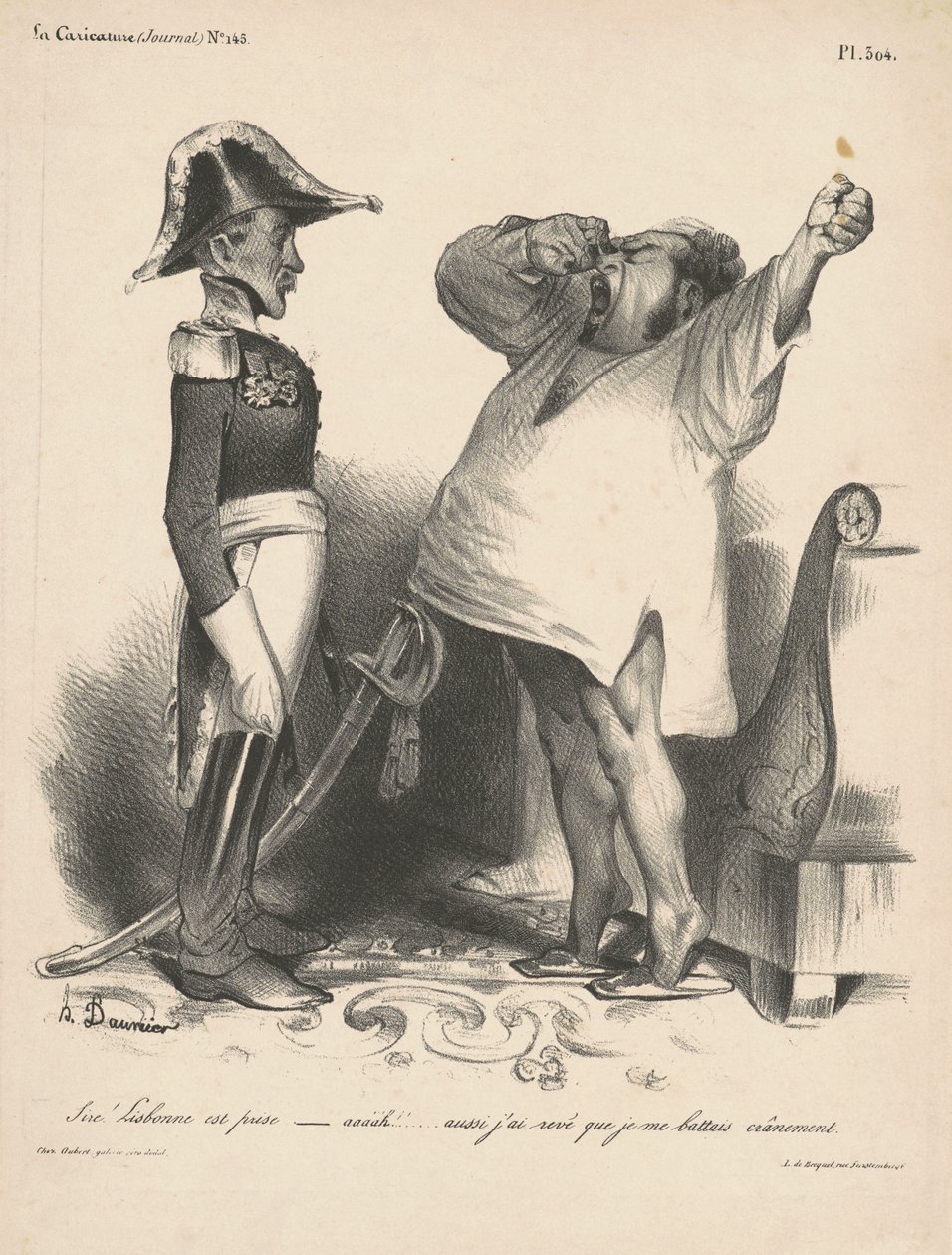 Sire! Lisboa er tatt til fange... (Herre! Lisboa er tatt...) av Honoré Daumier