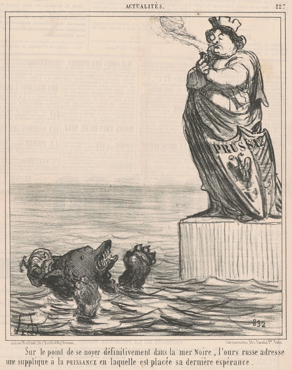 I ferd med å drukne... av Honoré Daumier