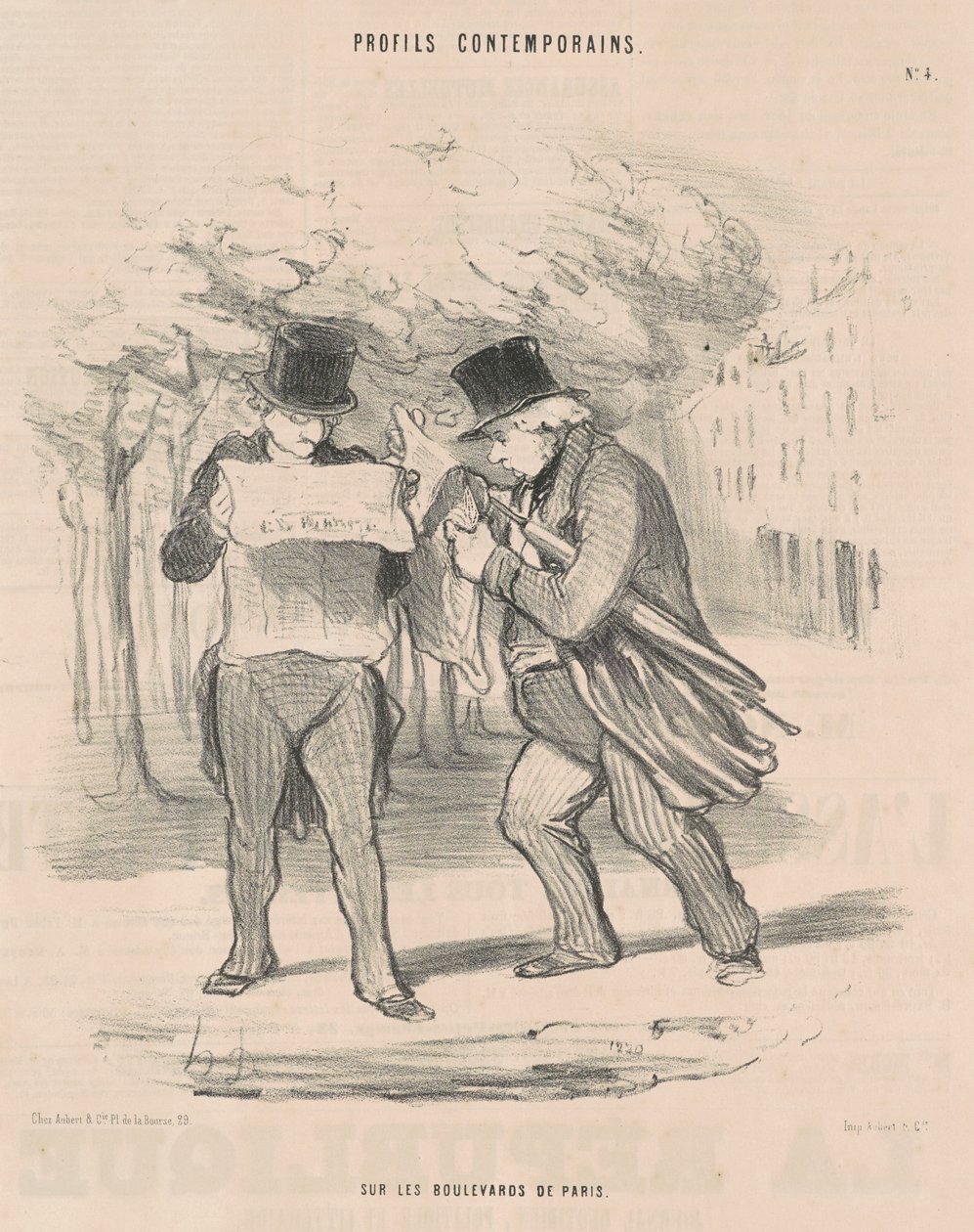 På boulevardene i Paris av Honoré Daumier