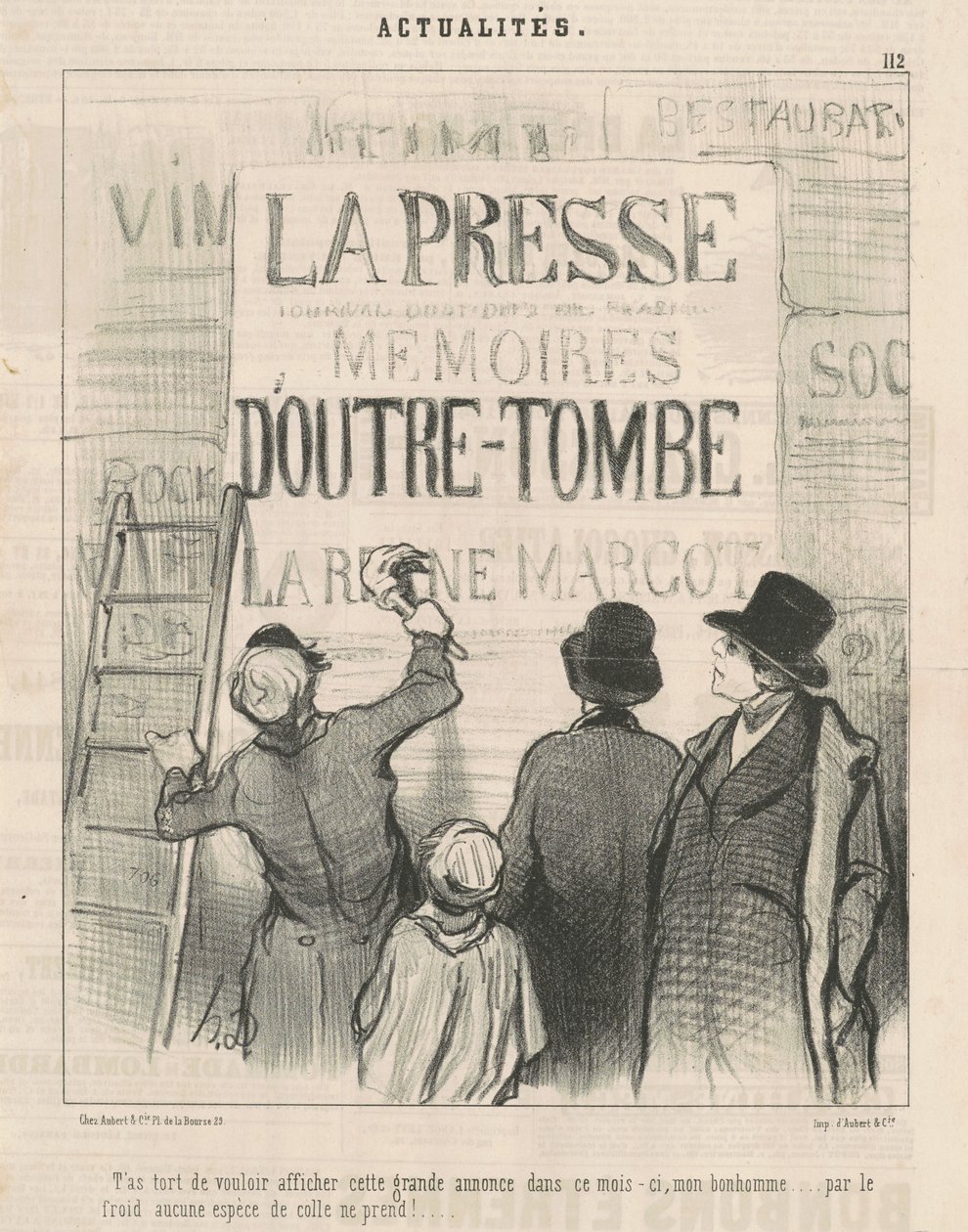 Du tar feil når du vil legge ut denne... annonsen... av Honoré Daumier