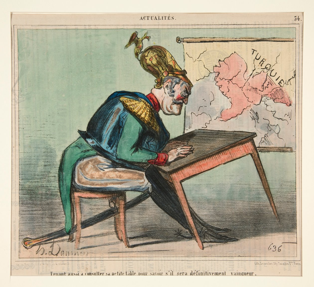 Også opptatt av å konsultere det lille bordet hans av Honoré Daumier