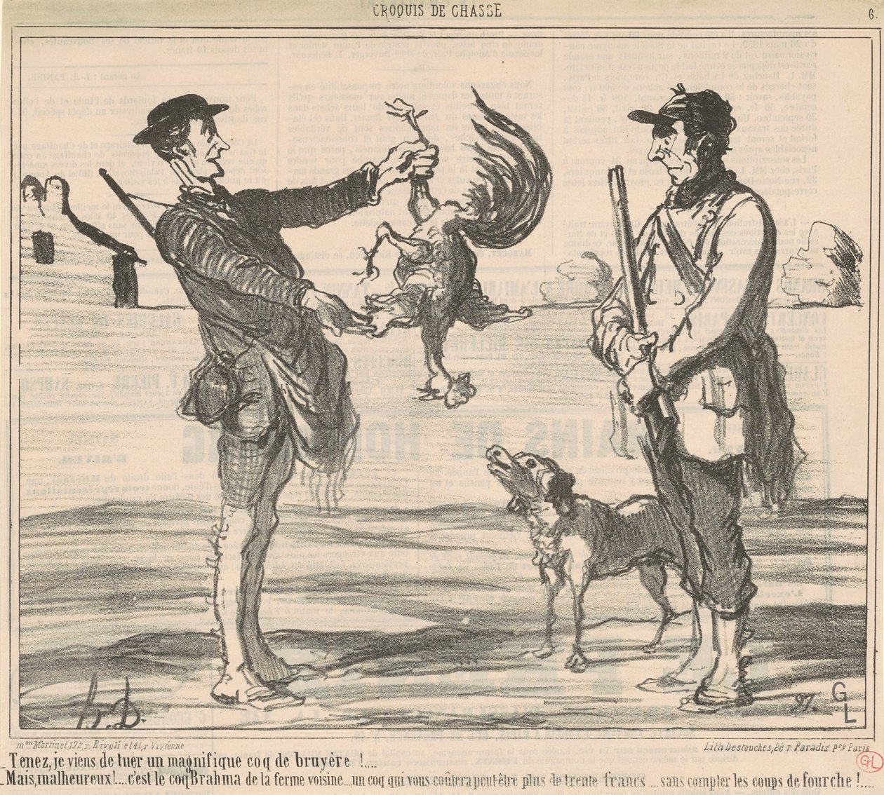 Her drepte jeg nettopp en fantastisk... av Honoré Daumier