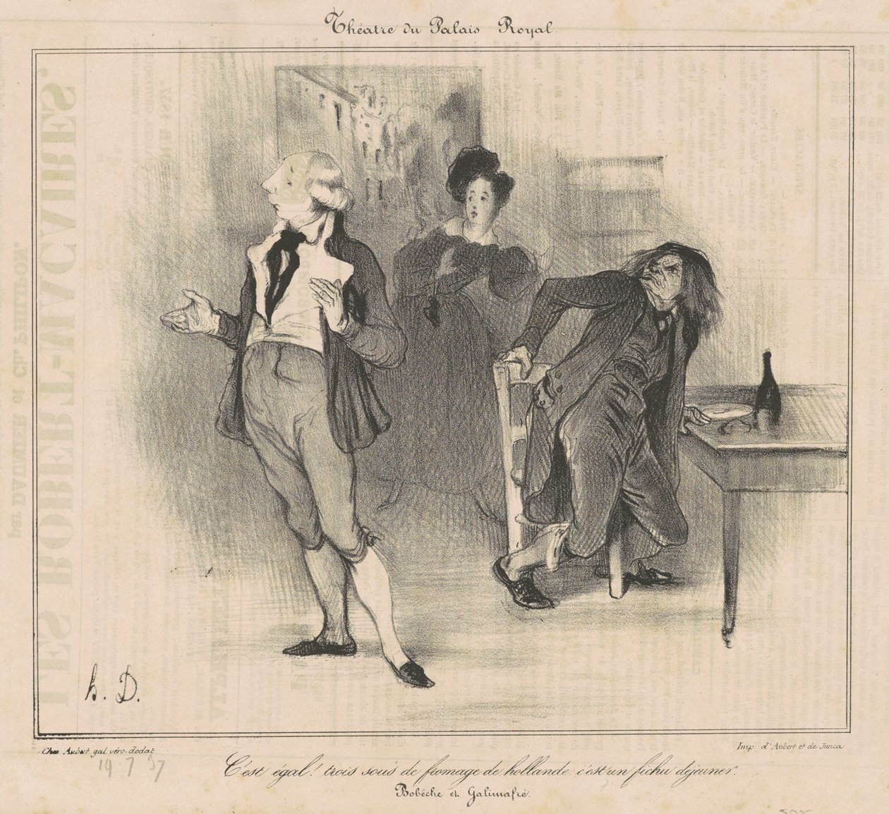 Det kongelige palass teater... av Honoré Daumier