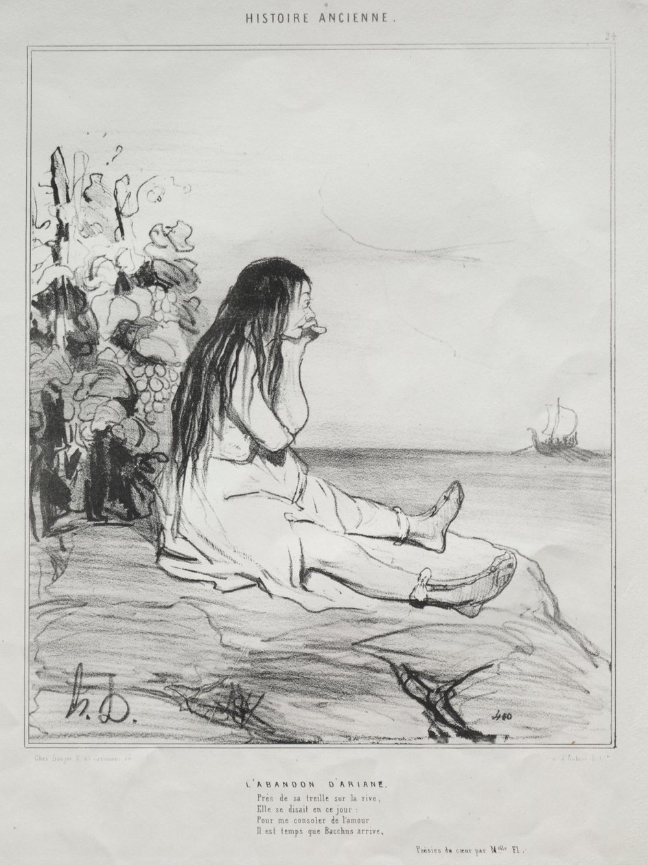 Forlatelsen av Ariadne av Honoré Daumier