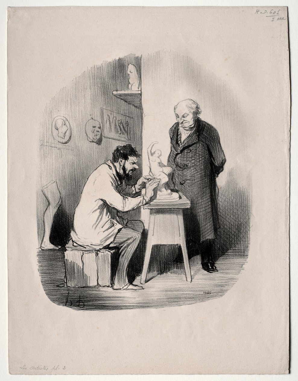 The Artists, plate 2: Du må modellere meg på denne måten en dag, 1848. av Honoré Daumier