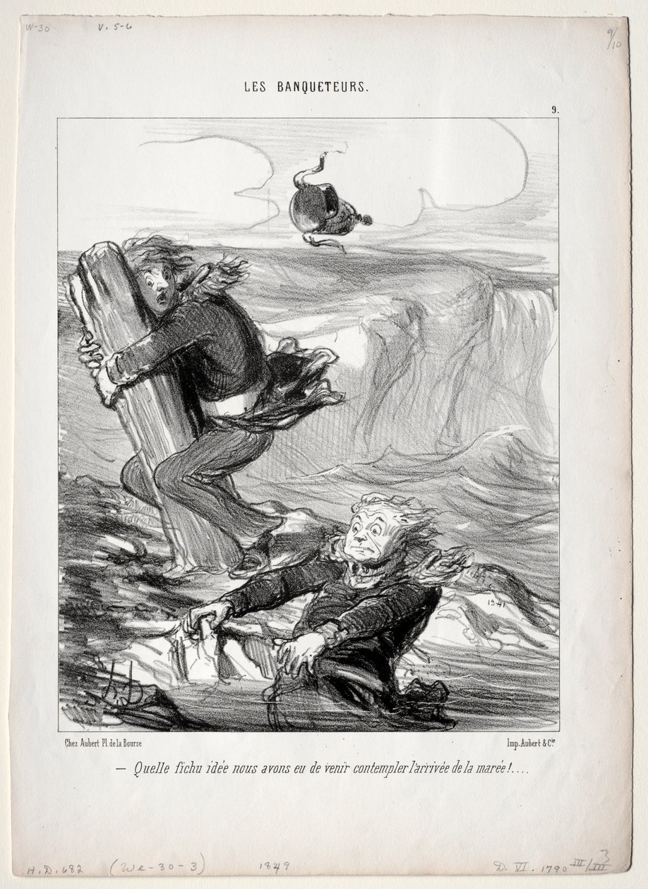 The Banqueters, plate 9: For en ynkelig idé vi har... av Honoré Daumier