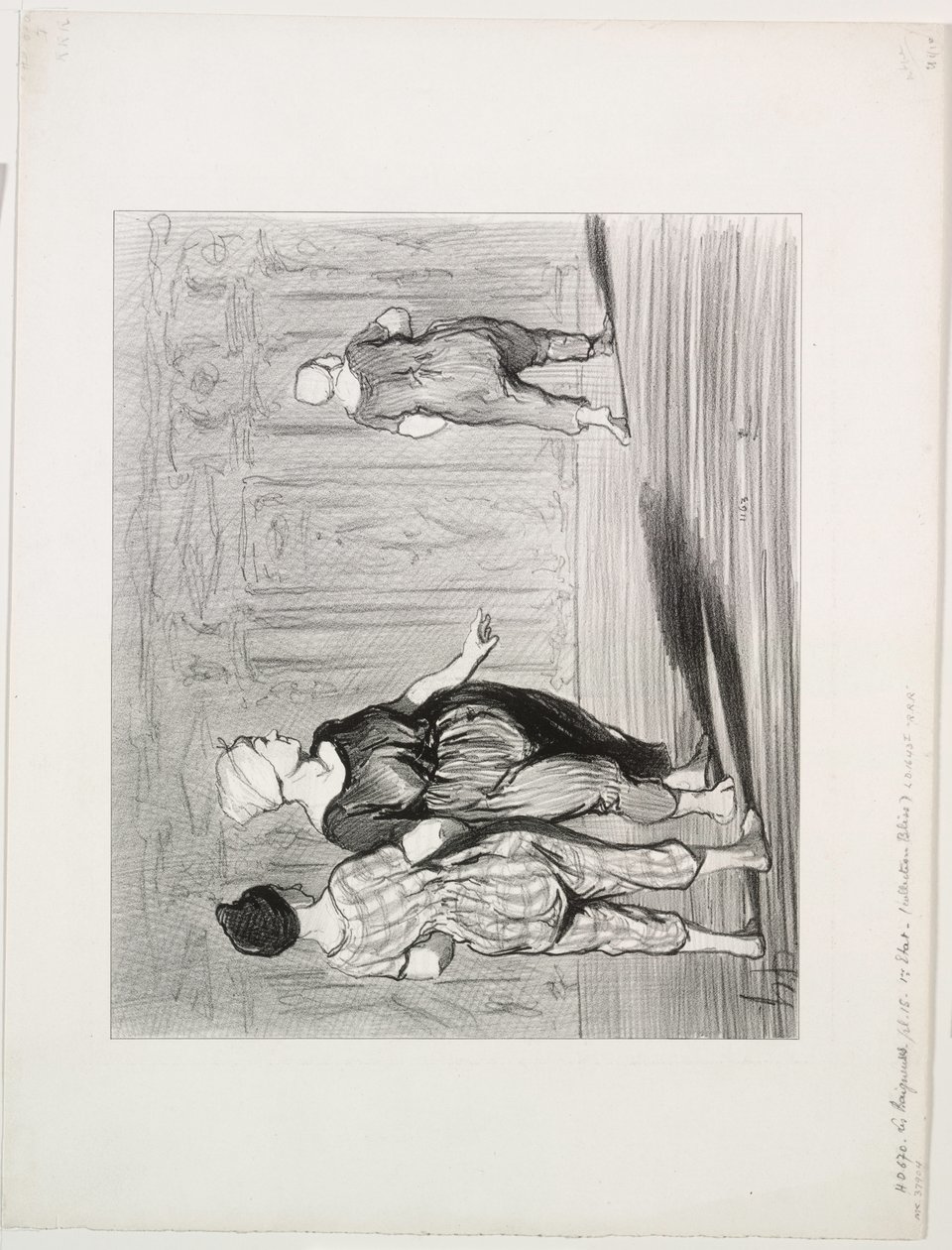 The Bathers, plate 15: Det er henne igjen, en pen mote, Madame Coquardeau! av Honoré Daumier