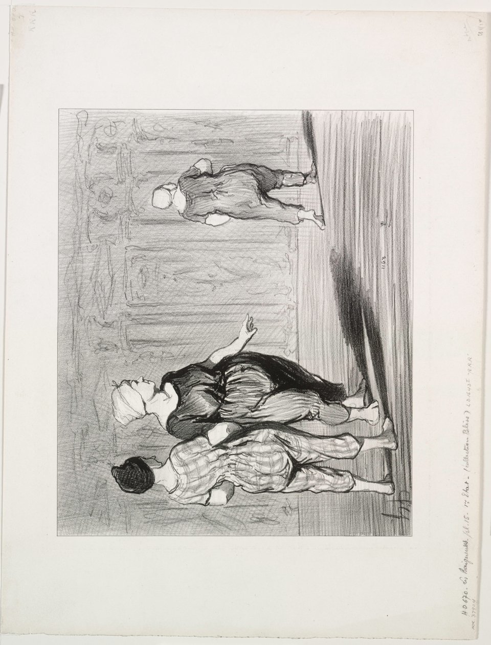 The Bathers, plate 15: Det er henne igjen, en pen mote, Madame Coquardeau!, 1847. av Honoré Daumier