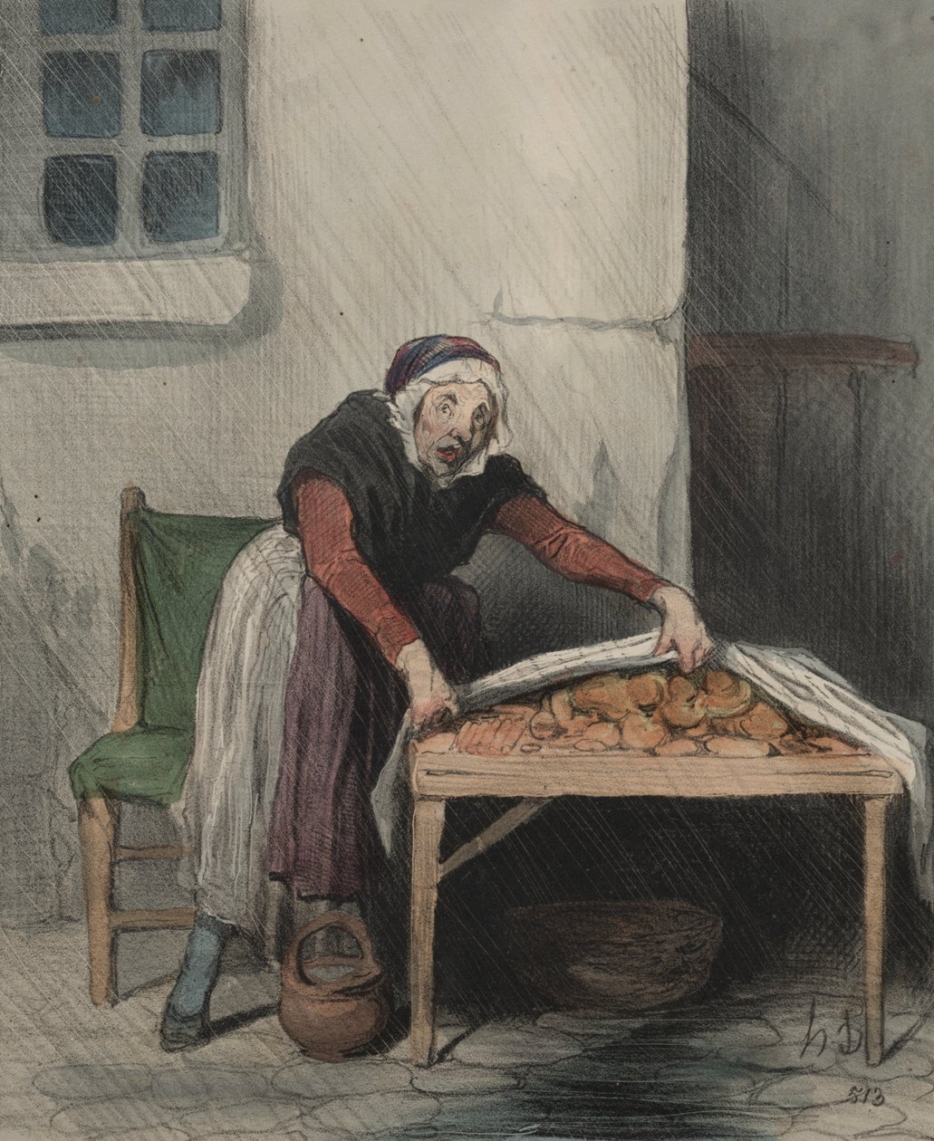 The Chapter of Interpretations, plate 8: Hver forbrenning frykter kaldt vann av Honoré Daumier