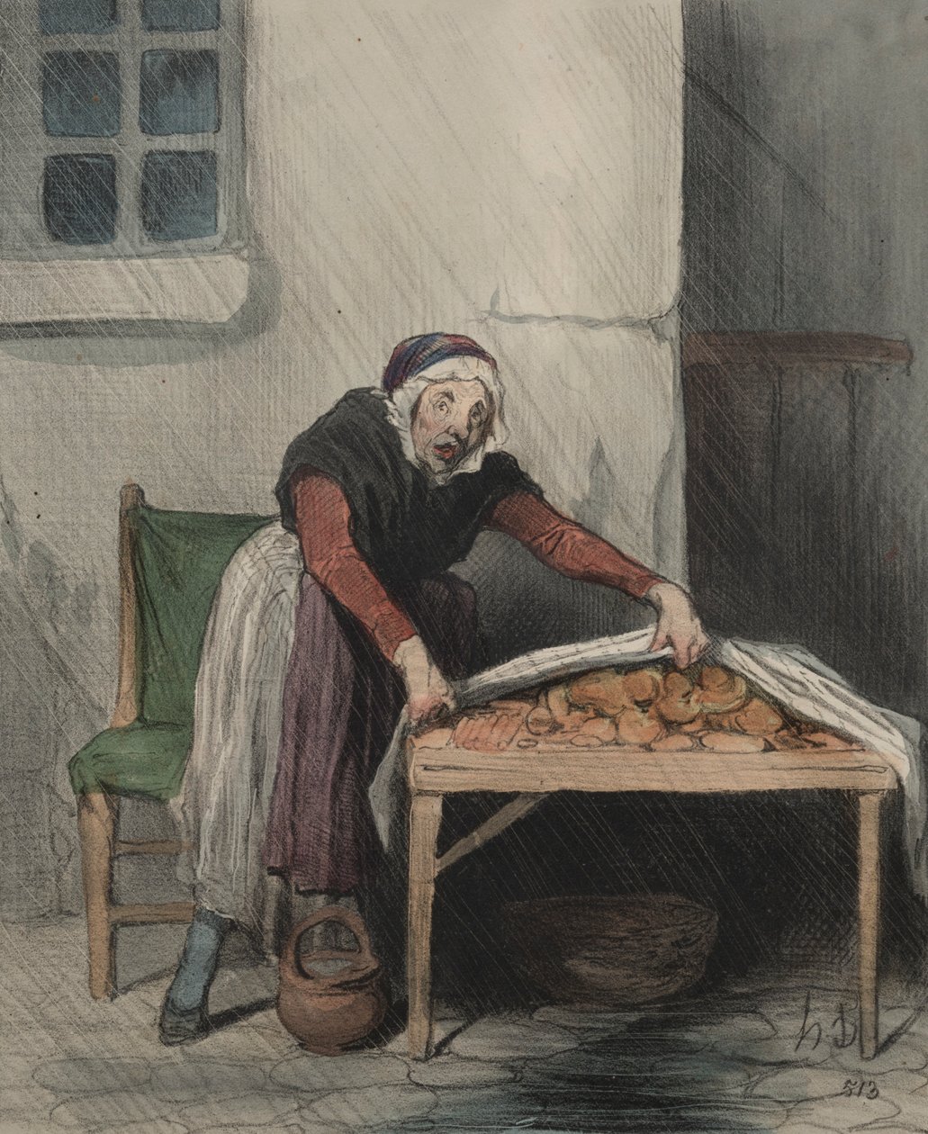 The Chapter of Interpretations, plate 8: Hver forbrenning frykter kaldt vann, 1843. av Honoré Daumier