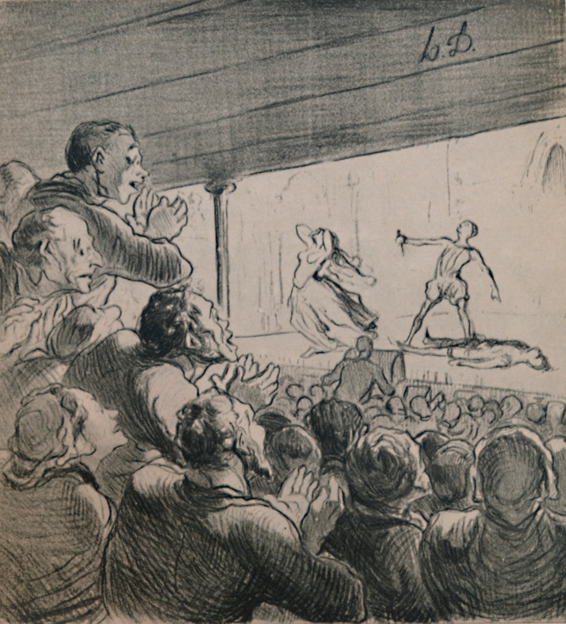 Dramaet, ca. 1860-tallet, 1946. av Honoré Daumier