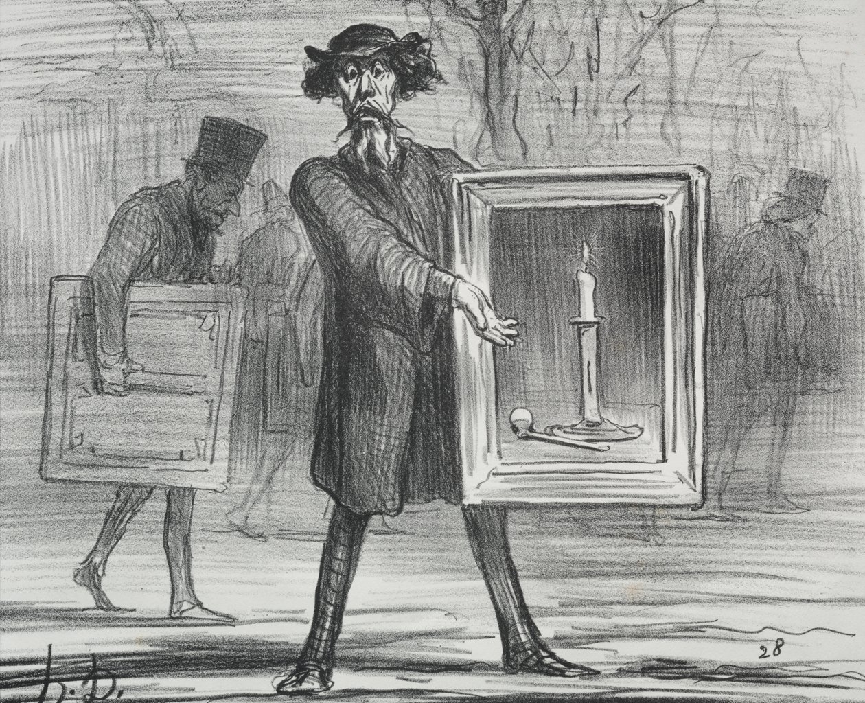 Utstillingen fra 1859 (plate 1): De har nektet dette, Ignoramusene! av Honoré Daumier
