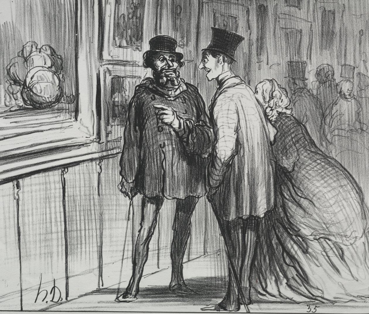 Utstillingen 1859 (plate 8): Maleren som hadde et maleri nektet... av Honoré Daumier