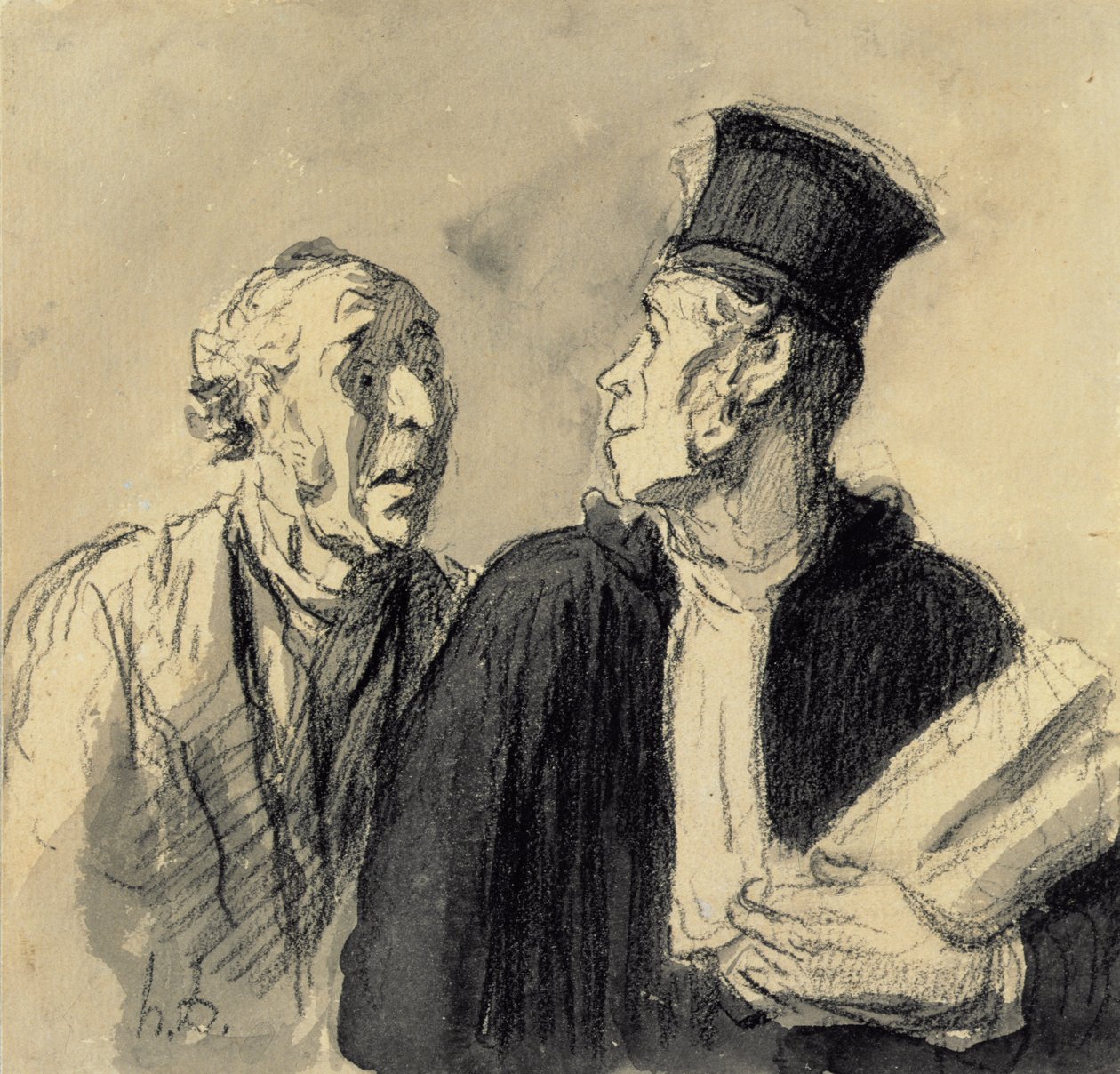 Advokaten og hans klient av Honoré Daumier