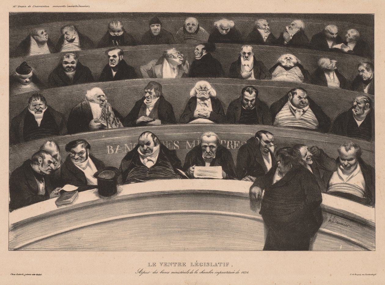 Månedsforeningen (plate 18): Den lovgivende mage av Honoré Daumier