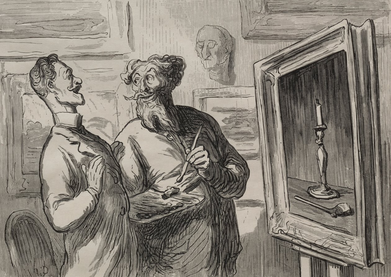 Malerne: En realist finner alltid en annen realist som kan beundre ham. av Honoré Daumier