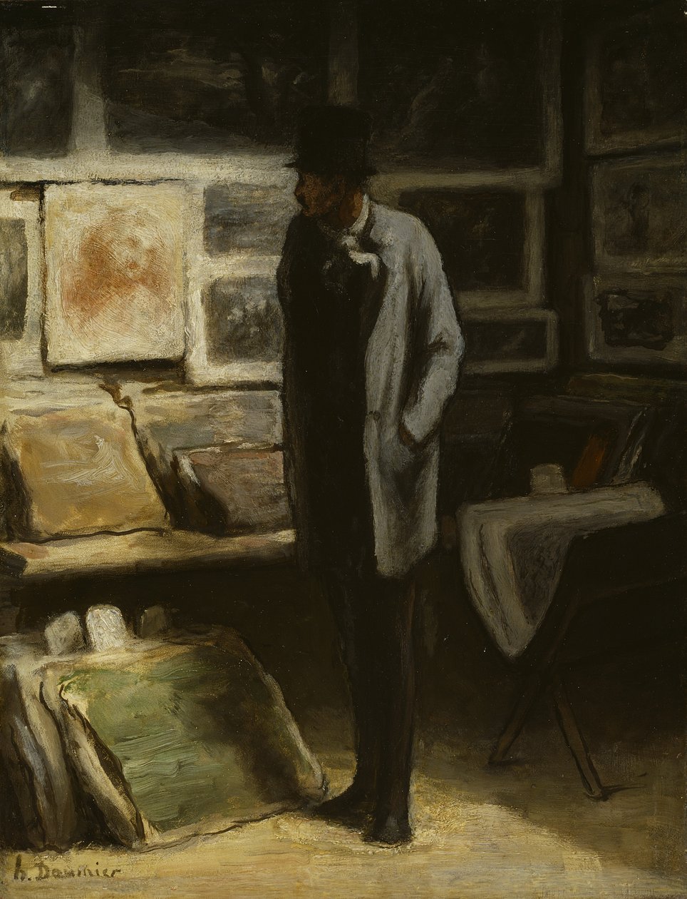 Trykksamleren, ca. 1857-63 av Honoré Daumier
