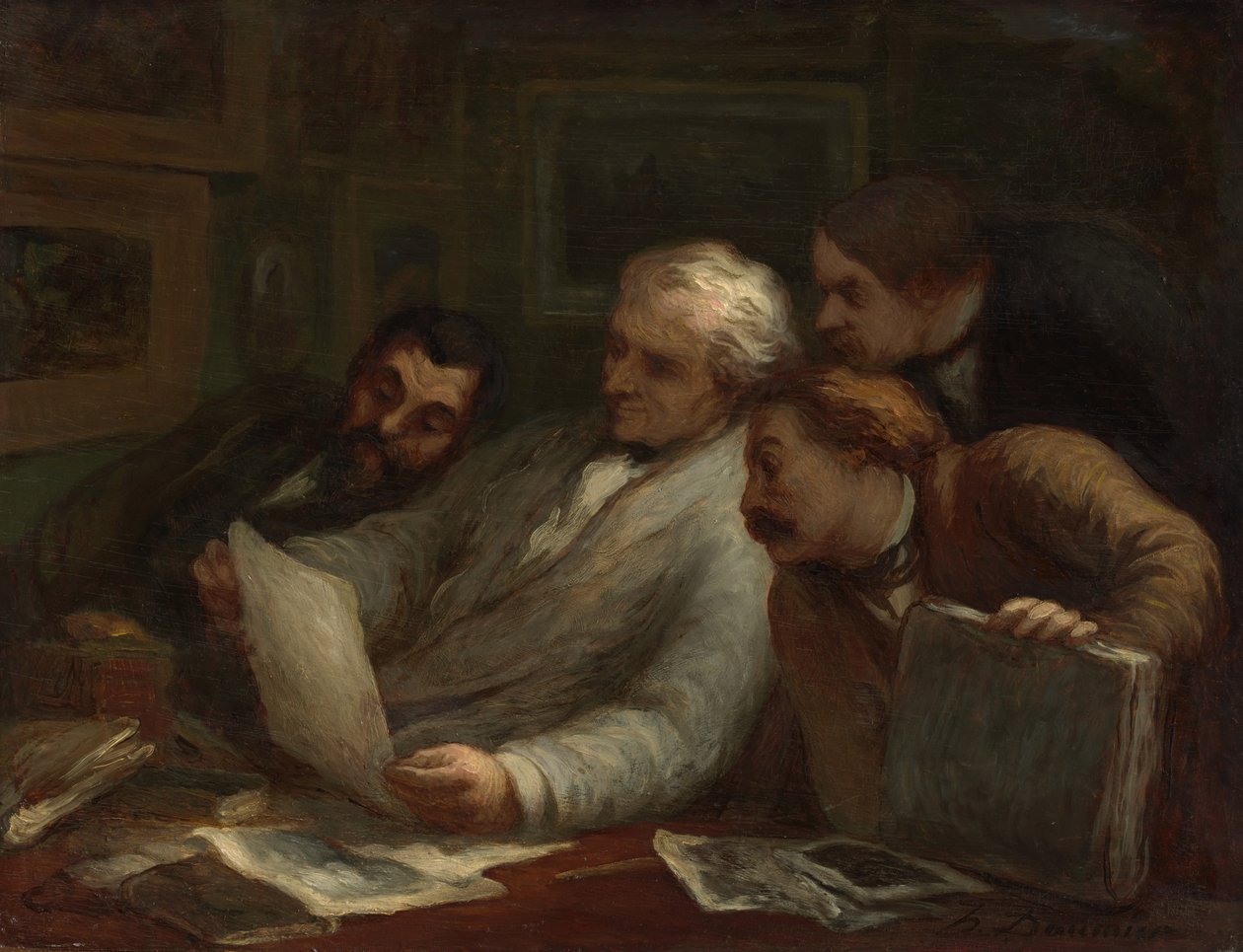 Trykksamlerne, ca. 1860-63 av Honoré Daumier