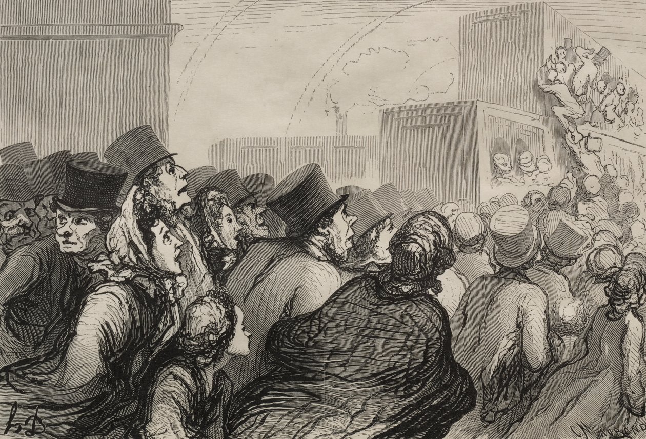 Jernbanen: Søndagsutflukten av Honoré Daumier