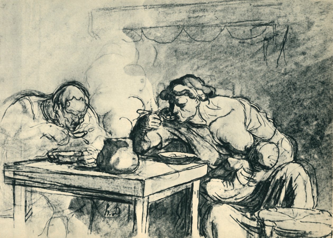 Suppen, c1862-1865, 1943. av Honoré Daumier