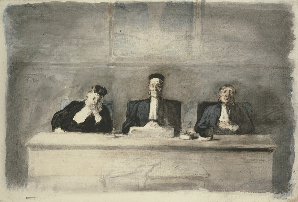 De tre dommerne, 1858-60 av Honoré Daumier