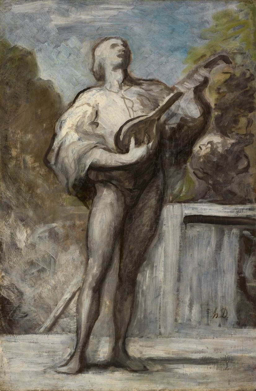 Trubaduren, 1868-1873 av Honoré Daumier